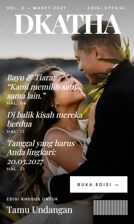 Template undangan digital Edisi Majalah dkatha