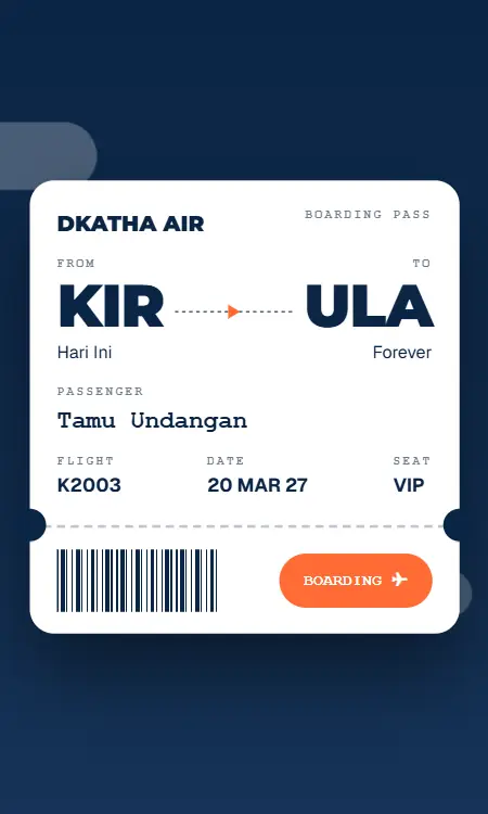 Template undangan digital Tiket Bahagia dkatha