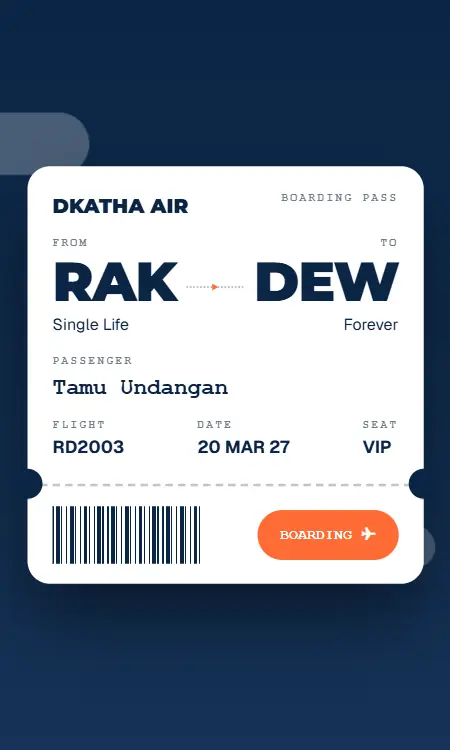 Template undangan digital Tiket Bahagia dkatha
